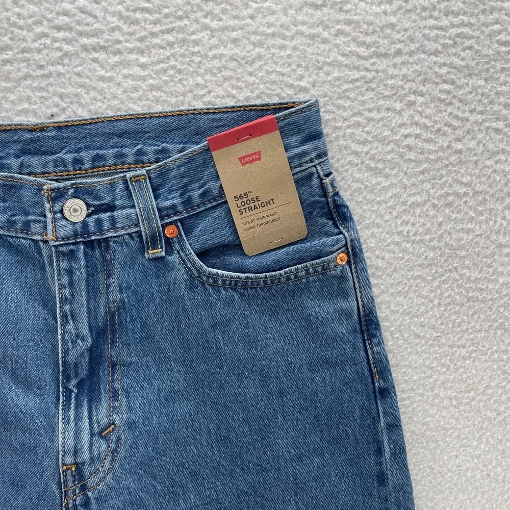Levis Jeans Mens 30x32 Blue 565 Loose Straight Leg Denim Y2K Grunge Skate Baggy